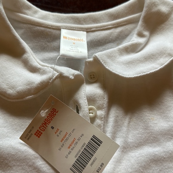 Gymboree white shirt, size 8. NWT - Picture 3 of 3